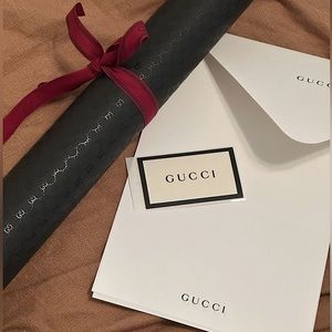 GUCCI Black GG Embossed Gift Wrap Envelope, Paper and Sticker!!